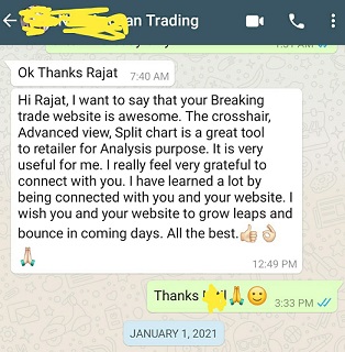 Real user feedback screenshot